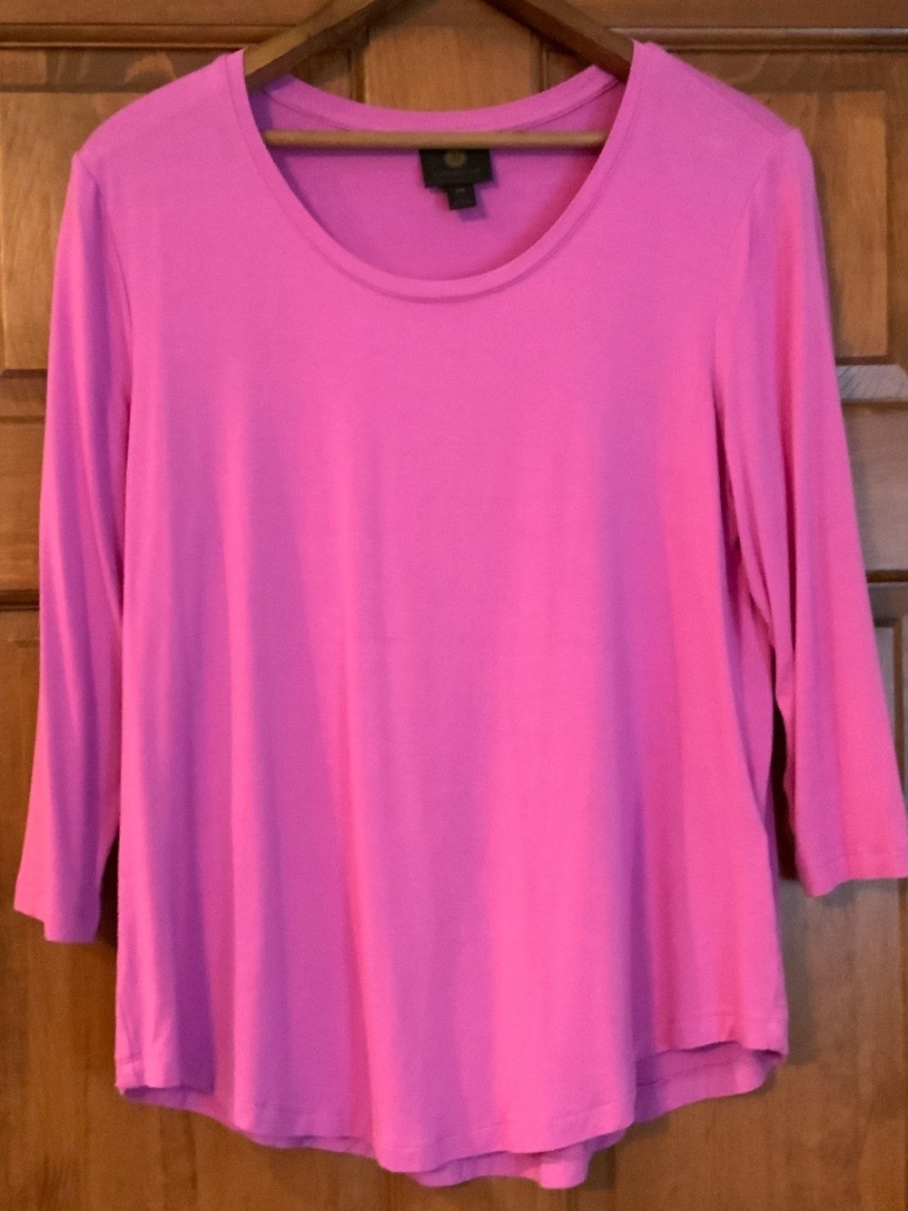 JM Collection 3/4 Sleeve Tunic, PM, Pink